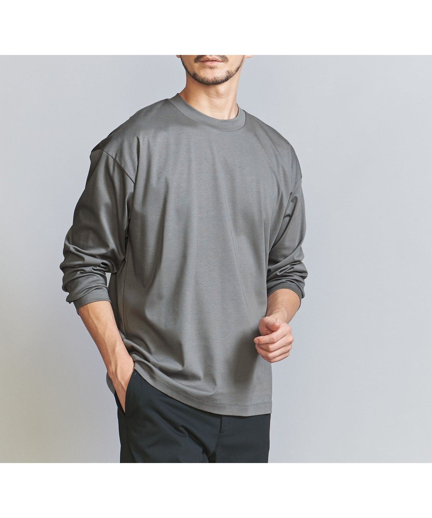 【ビューティ&ユース ユナイテッドアローズ/BEAUTY&YOUTH / UNITED ARROWS / MEN】の【WEB限定 WARDROBE SMART】NORITAKE クルーネック リラックス テーパード カットソー インテリア・キッズ・メンズ・レディースファッション・服の通販 founy(ファニー) 　ファッション　Fashion　メンズファッション　Fashion for Men　トップス・カットソー　Cut & Sew Tops　カットソー　Cut and Sewn Top　ショルダー　Shoulder, Shoulder Strap　スマート　Smart, Elegant　スーツ　Suit, Formalwear　テーパード　Tapered, Tapered Pants　トレンド　Trend, Trending Now　ドロップ　Drop Shoulder, Dropped Style　バランス　Balance, Style Balance　ファブリック　Fabric, Textile　フィット　Fit, Slim Fit　フォルム　Silhouette, Form　リラックス　Relax, Relaxed Fit　日本製　Made In Japan　MD.GRAY|ID: prp329100004719765 ipo3291000000034217800