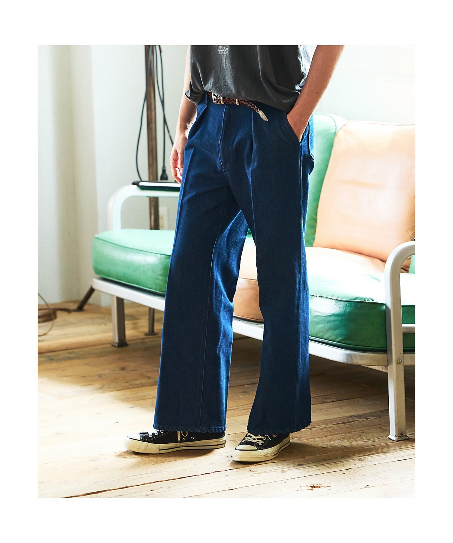 【アバハウス/ABAHOUSE / MEN】の【Wrangler/ラングラー】WRANCHER WIDE DENIM/ランチャ インテリア・キッズ・メンズ・レディースファッション・服の通販 founy(ファニー) 　ファッション　Fashion　メンズファッション　Fashion for Men　サンダル　Sandals, Summer Shoes　ジーンズ　Jeans, Denim Pants　ストレッチ　Stretch, Stretchy Fabric　デニム　Denim, Jeans Material　トレンド　Trend, Trending Now　フレア　Flare, Flared　ワイド　Wide, Wide Fit　ブルー|ID: prp329100004719799 ipo3291000000034105691
