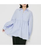 【アンタイトル/UNTITLED】の【PROTAGPNISTA】FLAIR SHIRT 人気、トレンドファッション・服の通販 founy(ファニー) ファッション Fashion レディースファッション Fashion for Women トップス・カットソー Cut & Sew Tops シャツ・ブラウス・オフィスカジュアル Elegant Blouses & Button-Ups ギャザー Gathered, Ruffled コレクション Collection, Seasonal Line スマート Smart, Elegant デニム Denim, Jeans Material フェミニン Feminine, Girly リラックス Relax, Relaxed Fit ワイド Wide, Wide Fit A/W・秋冬 Autumn/Winter thumbnail ブルー|ID: prp329100004719837 ipo3291000000034106111