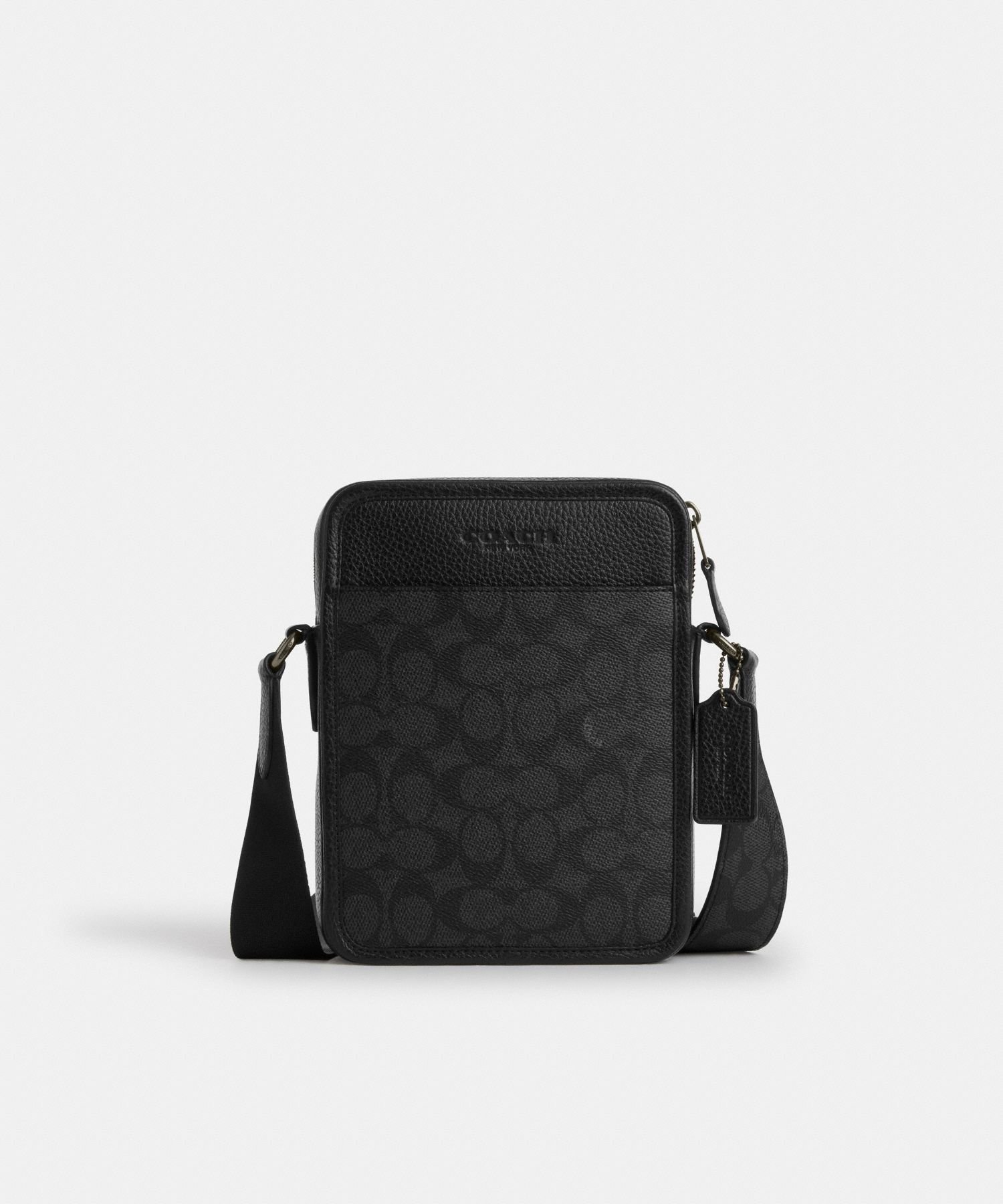 【コーチ/COACH / MEN】の【公式】サリバン クロスボディ バッグ・シグネチャー キャンバス インテリア・キッズ・メンズ・レディースファッション・服の通販 founy(ファニー) 　ファッション　Fashion　メンズファッション　Fashion for Men　バッグ　Bags　キャンバス　Canvas, Canvas Fabric　シューズ　Shoes, Footwear　ジップ　Zip, Zipper　ポケット　Pocket, Pocket Detail　ラップ　Wrap, Wrap Design　財布　Wallet, Purse　BLACK|ID: prp329100004719906 ipo3291000000034106921