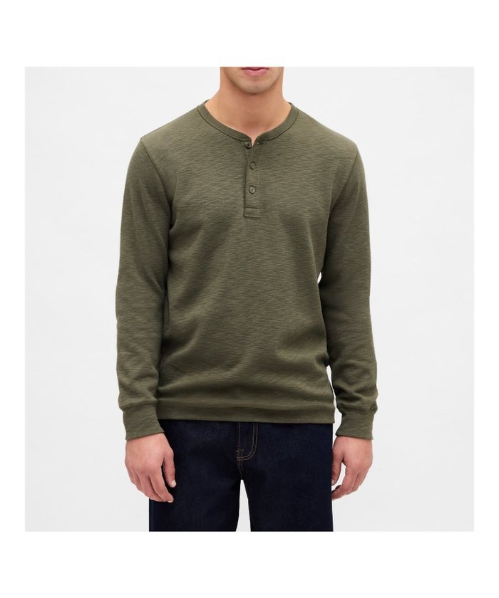 【ギャップ/GAP】のダブルニット ヘンリーネックTシャツ インテリア・キッズ・メンズ・レディースファッション・服の通販 founy(ファニー) https://founy.com/ ファッション Fashion レディースファッション Fashion for Women トップス・カットソー Cut & Sew Tops ニット Knit Tops & Sweaters シャツ・ブラウス・オフィスカジュアル Elegant Blouses & Button-Ups ロングTシャツ・Tシャツ Longline T-Shirts & Tees スリム Slim, Slim Fit ダブル Double, Double-Breasted フィット Fit, Slim Fit 長袖 Long Sleeve, Full Sleeve |ID: prp329100004719974 ipo3291000000034331357