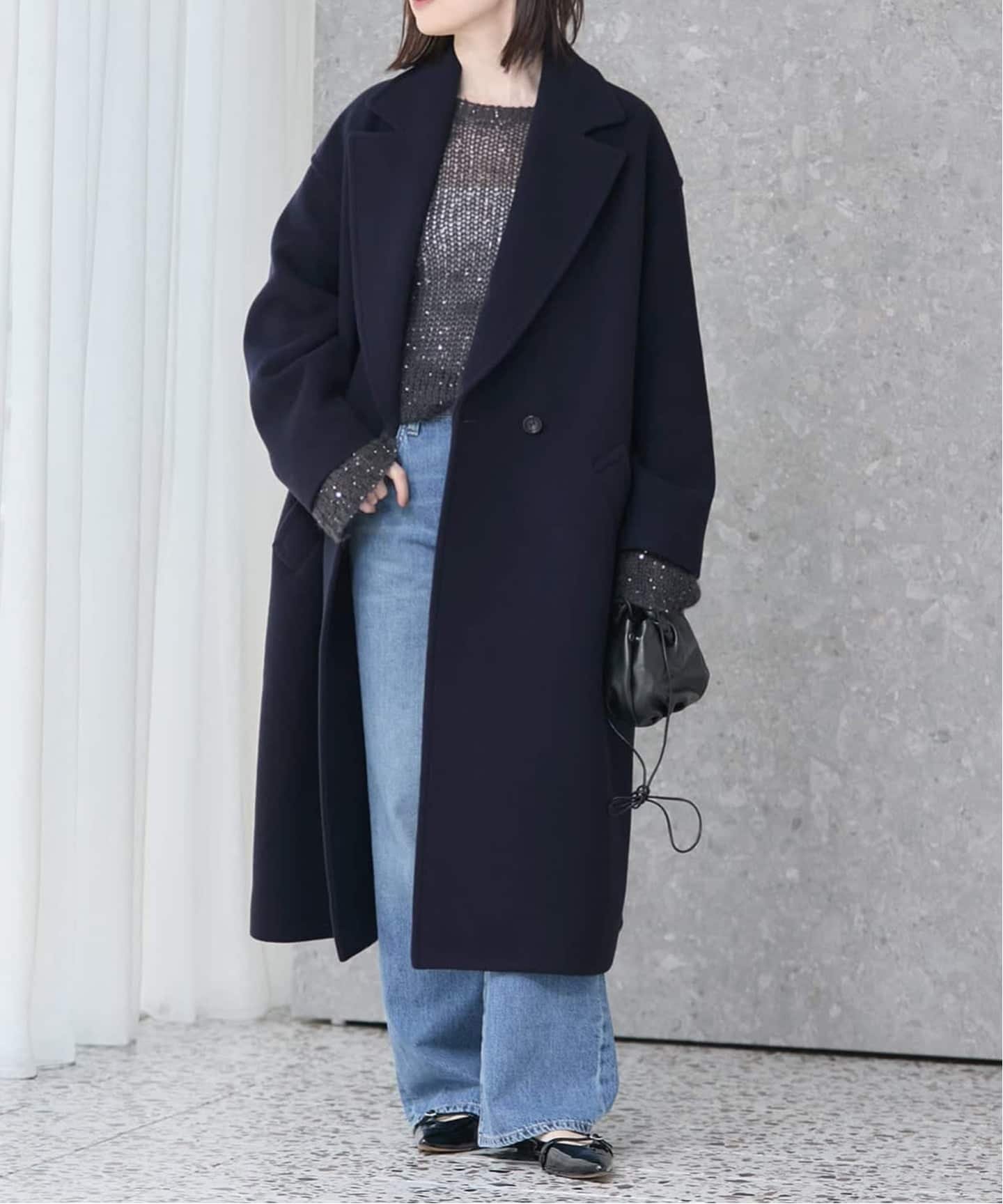 【ジャーナルスタンダード レサージュ/journal standard L'essage】の《追加》SUPER120/MANTECOオーバーコート インテリア・キッズ・メンズ・レディースファッション・服の通販 founy(ファニー) 　ファッション　Fashion　レディースファッション　Fashion for Women　アウター　Coat / Outerwear Collection　コート・ロングコート・ピーコート　Long Coats, Peacoats & More　アクリル　Acrylic Material　イタリア　Italy　ダブル　Double, Double-Breasted　エレガント 上品　Elegant　ネイビー|ID: prp329100004720066 ipo3291000000034784465