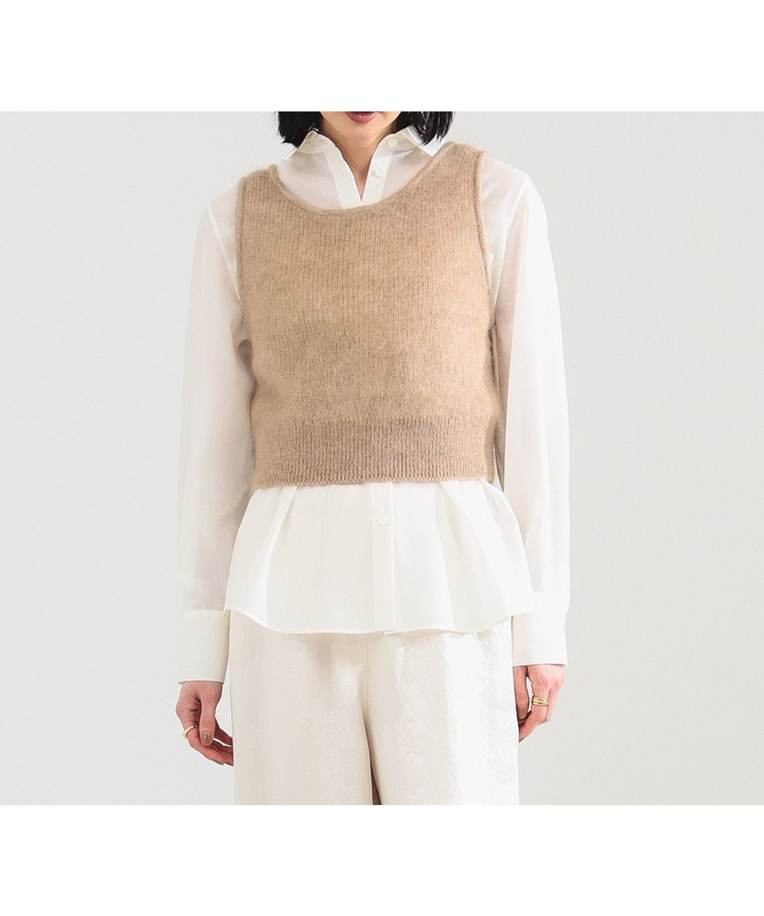【デミルクス ビームス/Demi-Luxe BEAMS】のモヘヤ ニット ベスト 人気、トレンドファッション・服の通販 founy(ファニー) 　ファッション　Fashion　レディースファッション　Fashion for Women　アウター　Coat / Outerwear Collection　トップス・カットソー　Cut & Sew Tops　ニット　Knit Tops & Sweaters　ベスト&ジレ / 重ね着スタイル　Vests & Gilets　おすすめ　Recommended / Our Picks　エアリー　Airy Texture　カットソー　Cut and Sewn Top　コンパクト　Compact, Small Size　シアー　Sheer, See-Through　ベスト　Vest, Waistcoat　 other-1|ID: prp329100004720081 ipo3291000000034108460