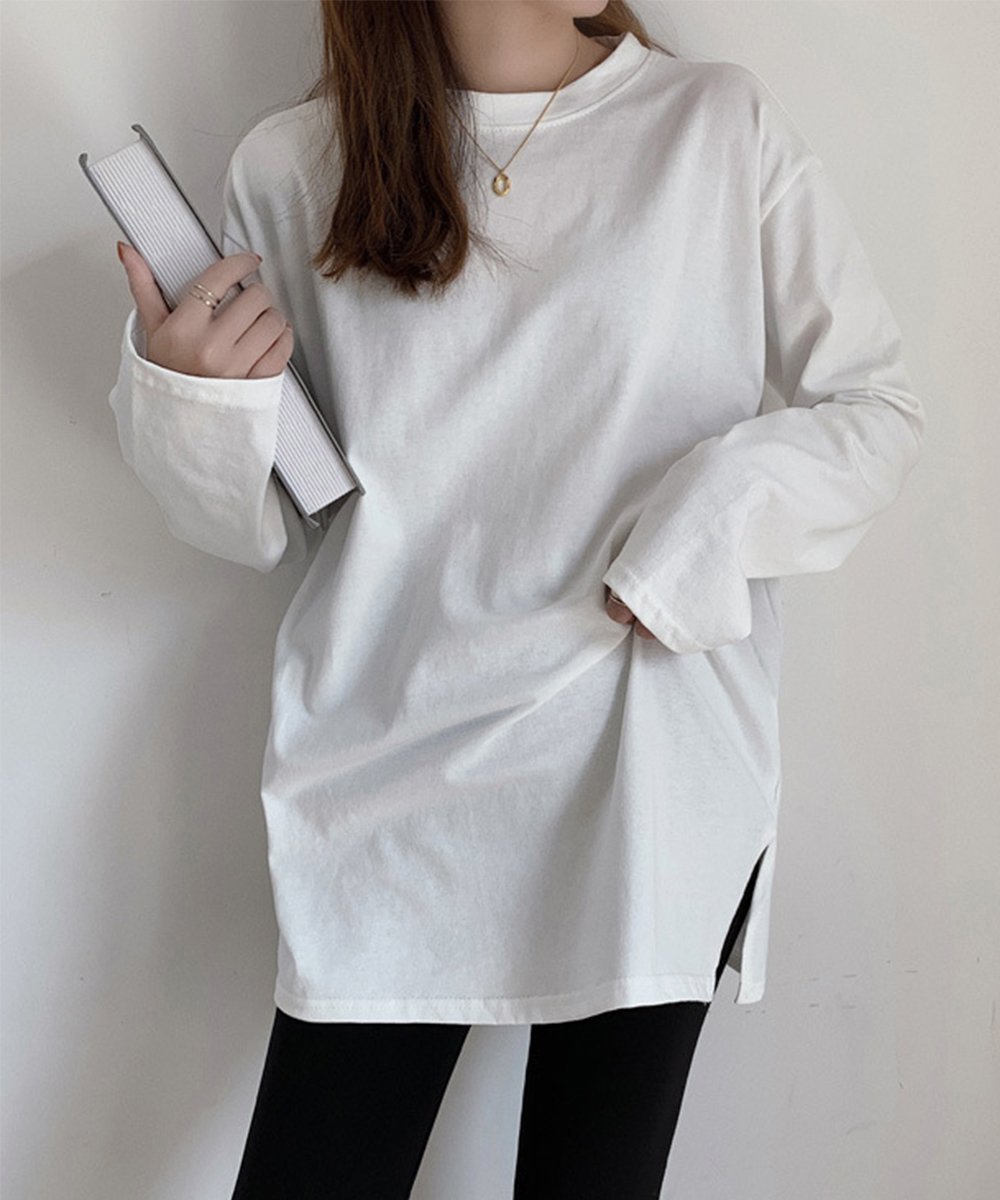 【ミニミニストア/miniministore】のレディースロングtシャツ重ね着カットソー インテリア・キッズ・メンズ・レディースファッション・服の通販 founy(ファニー)  ファッション Fashion レディースファッション Fashion for Women トップス・カットソー Cut & Sew Tops シャツ・ブラウス・オフィスカジュアル Elegant Blouses & Button-Ups ロングTシャツ・Tシャツ Longline T-Shirts & Tees カットソー・ベーシックTシャツ Cut-and-Sewn Tops / Stretch Tees & Basics インナー Innerwear カットソー Cut and Sewn Top シンプル Simple, Minimal ジャケット Jacket, Outerwear スリット Slit, Slit Detail ダウン Down, Puffer 定番 Standard, Basic Item 長袖 Long Sleeve, Full Sleeve ベスト Vest, Waistcoat 無地 Plain, Solid Color ロング Long, Long-Length 冬 Winter / This Winter A/W・秋冬 Autumn/Winter おすすめ Recommended / Our Picks ホワイト*薄手|ID: prp329100004720205 ipo3291000000034349018