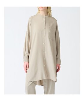 【マーコート/MARcourt】のmizuiro ind バンドカラーロングシャツ 人気、トレンドファッション・服の通販 founy(ファニー) ファッション Fashion レディースファッション Fashion for Women トップス・カットソー Cut & Sew Tops シャツ・ブラウス・オフィスカジュアル Elegant Blouses & Button-Ups スリット Slit, Slit Detail セットアップ Set-Up, Coordinated Outfit ツイル Twist, Twisted Detail フロント Front, Front Design ポケット Pocket, Pocket Detail エレガント 上品 Elegant 再入荷 Restock / Back in Stock 春 Spring 無地 Plain, Solid Color 羽織 Haori, Light Jacket 長袖 Long Sleeve, Full Sleeve |ID:prp329100004720273