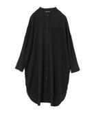【マーコート/MARcourt】のmizuiro ind バンドカラーロングシャツ 人気、トレンドファッション・服の通販 founy(ファニー) ファッション Fashion レディースファッション Fashion for Women トップス・カットソー Cut & Sew Tops シャツ・ブラウス・オフィスカジュアル Elegant Blouses & Button-Ups スリット Slit, Slit Detail セットアップ Set-Up, Coordinated Outfit ツイル Twist, Twisted Detail フロント Front, Front Design ポケット Pocket, Pocket Detail エレガント 上品 Elegant 再入荷 Restock / Back in Stock 春 Spring 無地 Plain, Solid Color 羽織 Haori, Light Jacket 長袖 Long Sleeve, Full Sleeve thumbnail ブラック|ID: prp329100004720273 ipo3291000000034109792