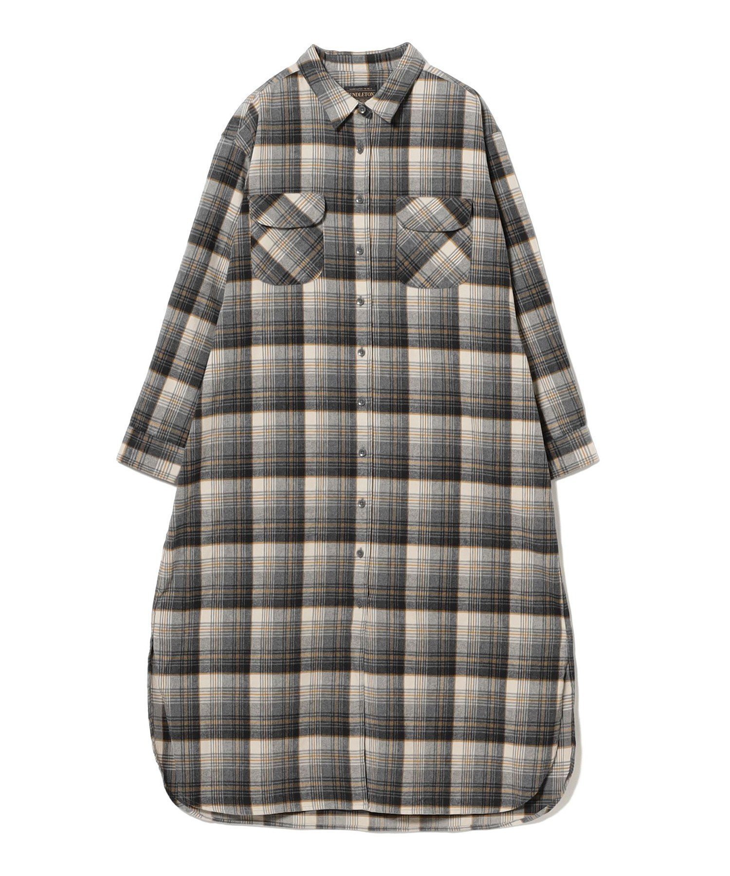 【ビーミングライフストアバイビームス/B:MING LIFE STORE by BEAMS】のPENDLETON / シャツ ワンピース インテリア・キッズ・メンズ・レディースファッション・服の通販 founy(ファニー) 　ファッション　Fashion　レディースファッション　Fashion for Women　ワンピース　Dresses　シャツワンピース / 1枚で着映えコーデ　Shirt Dresses　インナー　Innerwear　チェック　Check, Plaid, Tartan　パターン　Pattern, Design Print　羽織　Haori, Light Jacket　A/W・秋冬　Autumn/Winter　再入荷　Restock / Back in Stock　おすすめ　Recommended / Our Picks　OFF/MUSTARD|ID: prp329100004720280 ipo3291000000034109832