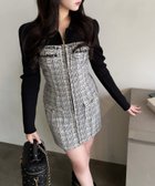 【ロイヤルパーティー/ROYAL PARTY】のニットドッキングツイードタイトミニワンピース 人気、トレンドファッション・服の通販 founy(ファニー) ファッション Fashion レディースファッション Fashion for Women ワンピース Dresses ツイード Twill, Twill Weave ドッキング Docking, Mixed Material フロント Front, Front Design エレガント 上品 Elegant 秋 Autumn thumbnail ハイショク|ID: prp329100004720405 ipo3291000000034519697