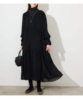 【スローブ イエナ/SLOBE IENA】のフラワージャガードギャザーワンピース 人気、トレンドファッション・服の通販 founy(ファニー) ファッション Fashion レディースファッション Fashion for Women ワンピース Dresses 2025年 2025 2025-2026秋冬・A/W Autumn/Winter 2025–26 AW25–26 インナー Innerwear ギャザー Gathered, Ruffled シアー Sheer, See-Through ショート Short, Short Length ハイネック High Neck, Mock Neck ペチコート Petticoat, Underskirt ホリデーシーズン Holiday Season |ID:prp329100004720407