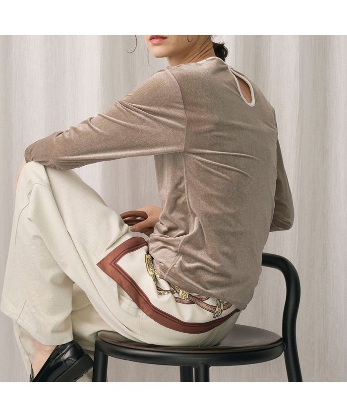 【ビューティ&ユース ユナイテッドアローズ/BEAUTY&YOUTH / UNITED ARROWS】のシアーベロア リンガーロングスリーブTシャツ インテリア・キッズ・メンズ・レディースファッション・服の通販 founy(ファニー) https://founy.com/ ファッション Fashion レディースファッション Fashion for Women トップス・カットソー Cut & Sew Tops シャツ・ブラウス・オフィスカジュアル Elegant Blouses & Button-Ups ロングTシャツ・Tシャツ Longline T-Shirts & Tees ベロアトップス Velour Tops / Velvet-Look Items インナー Innerwear 秋 Autumn カーディガン Cardigan, Knitwear コンパクト Compact, Small Size ジャケット Jacket, Outerwear スリーブ Sleeve, Long Sleeve / Short Sleeve トレンド Trend, Trending Now 人気 Popular, Best Seller パイピング Piping, Trim Design フォルム Silhouette, Form ロング Long, Long-Length おすすめ Recommended / Our Picks |ID: prp329100004720455 ipo3291000000034932383