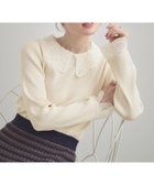 【クチュール ブローチ/Couture Brooch】の【着映え・フェミニン・通勤】レース衿カフス付きリブニット 人気、トレンドファッション・服の通販 founy(ファニー) ファッション Fashion レディースファッション Fashion for Women トップス・カットソー Cut & Sew Tops ニット Knit Tops & Sweaters インナー Innerwear カフス Cuff Design チュール Tulip, Tulip Motif フェミニン Feminine, Girly リブニット Rib Knit, Ribbed Knit レース Lace, Lace Fabric ビジネス 仕事 通勤 Business / Work / Commuting thumbnail アイボリー|ID: prp329100004720581 ipo3291000000034112438