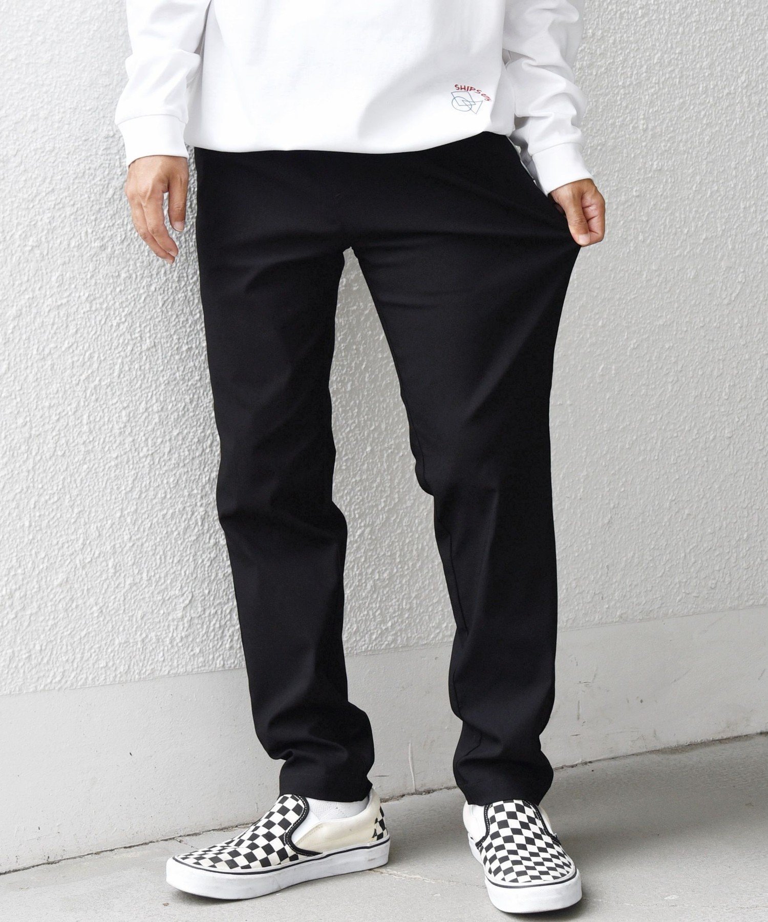 【シップス/SHIPS / MEN】の【WEB限定】SHIPS any 洗濯機可能・UVカット スーパー ストレッチ テーパード イージー パンツ インテリア・キッズ・メンズ・レディースファッション・服の通販 founy(ファニー) 　ファッション　Fashion　メンズファッション　Fashion for Men　ボトムス　Bottoms　シンプル　Simple, Minimal　ストレッチ　Stretch, Stretchy Fabric　テーパード　Tapered, Tapered Pants　ベーシック　Basic, Essential　おすすめ　Recommended / Our Picks　ブラック|ID: prp329100004720837 ipo3291000000034278450