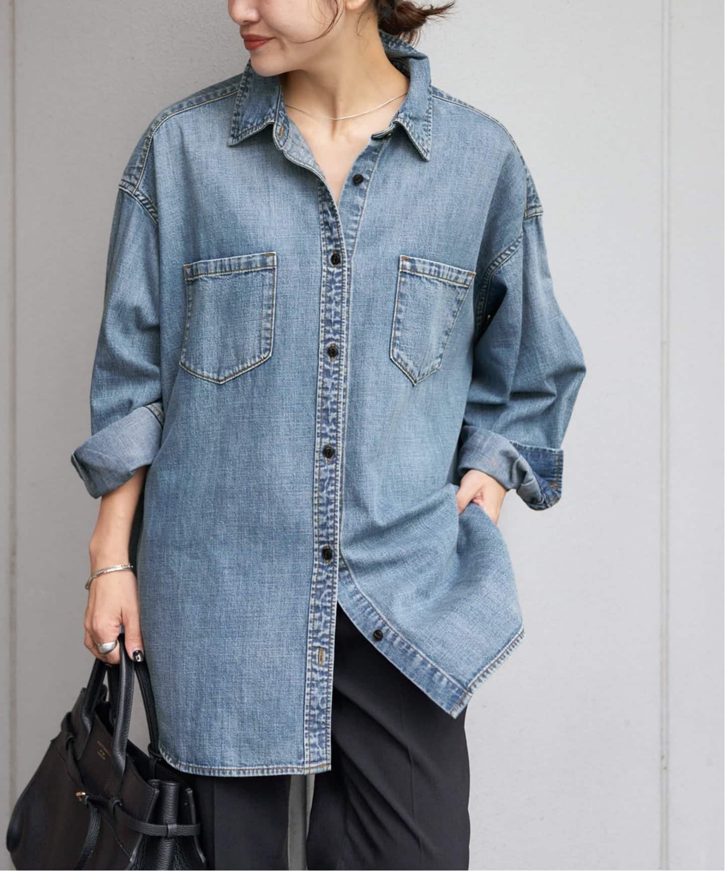 【ジャーナルスタンダード/JOURNAL STANDARD】の《追加3》ライトオンスデニムシャツ 人気、トレンドファッション・服の通販 founy(ファニー) 　ファッション　Fashion　レディースファッション　Fashion for Women　トップス・カットソー　Cut & Sew Tops　シャツ・ブラウス・オフィスカジュアル　Elegant Blouses & Button-Ups　デニム　Denim, Jeans Material　羽織　Haori, Light Jacket　 other-1|ID: prp329100004720855 ipo3291000000034488473