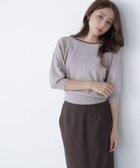 【ナチュラル ビューティー ベーシック/NATURAL BEAUTY BASIC】の総針ベーシックシリーズ バイカラードルマンニット ベージュ×ブラウン2|ID: prp329100004720864 ipo3291000000034234703
