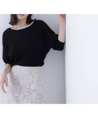 【ナチュラル ビューティー ベーシック/NATURAL BEAUTY BASIC】の総針ベーシックシリーズ バイカラードルマンニット ブラック×オフ3|ID: prp329100004720864 ipo3291000000034234705
