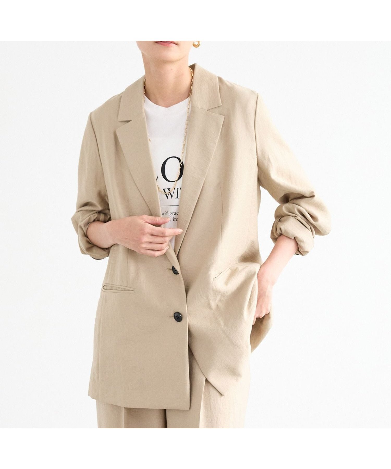 【バンヤードストーム/BARNYARDSTORM】の【『VERY』YouTube紹介アイテム】フィラメントツイルジャケット【WEB限定カラー】 インテリア・キッズ・メンズ・レディースファッション・服の通販 founy(ファニー) 　ファッション　Fashion　レディースファッション　Fashion for Women　アウター　Coat / Outerwear Collection　レディースジャケット・軽アウター　Jackets　ジャケット　Jacket, Outerwear　ボトム　Bottoms, Lower Wear　おすすめ　Recommended / Our Picks　夏　Summer　ベージュ55|ID: prp329100004720887 ipo3291000000034498060