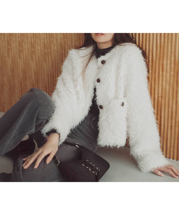 【ナチュラル ビューティー ベーシック/NATURAL BEAUTY BASIC】のカーリーフェイクファージャケット インテリア・キッズ・メンズ・レディースファッション・服の通販 founy(ファニー) https://founy.com/ 雑誌掲載アイテム Magazine Picks & Fashion Features ファッション雑誌 Fashion Magazines オッジ Oggi ファッション Fashion レディースファッション Fashion for Women アウター Coat / Outerwear Collection レディースジャケット・軽アウター Jackets ジャケット Jacket, Outerwear デニム Denim, Jeans Material バランス Balance, Style Balance フェイクファー Faux Fur, Imitation Fur マーブル Marble, Marble Pattern 雑誌 Magazine, Fashion Magazine |ID: prp329100004720908 ipo3291000000034450956