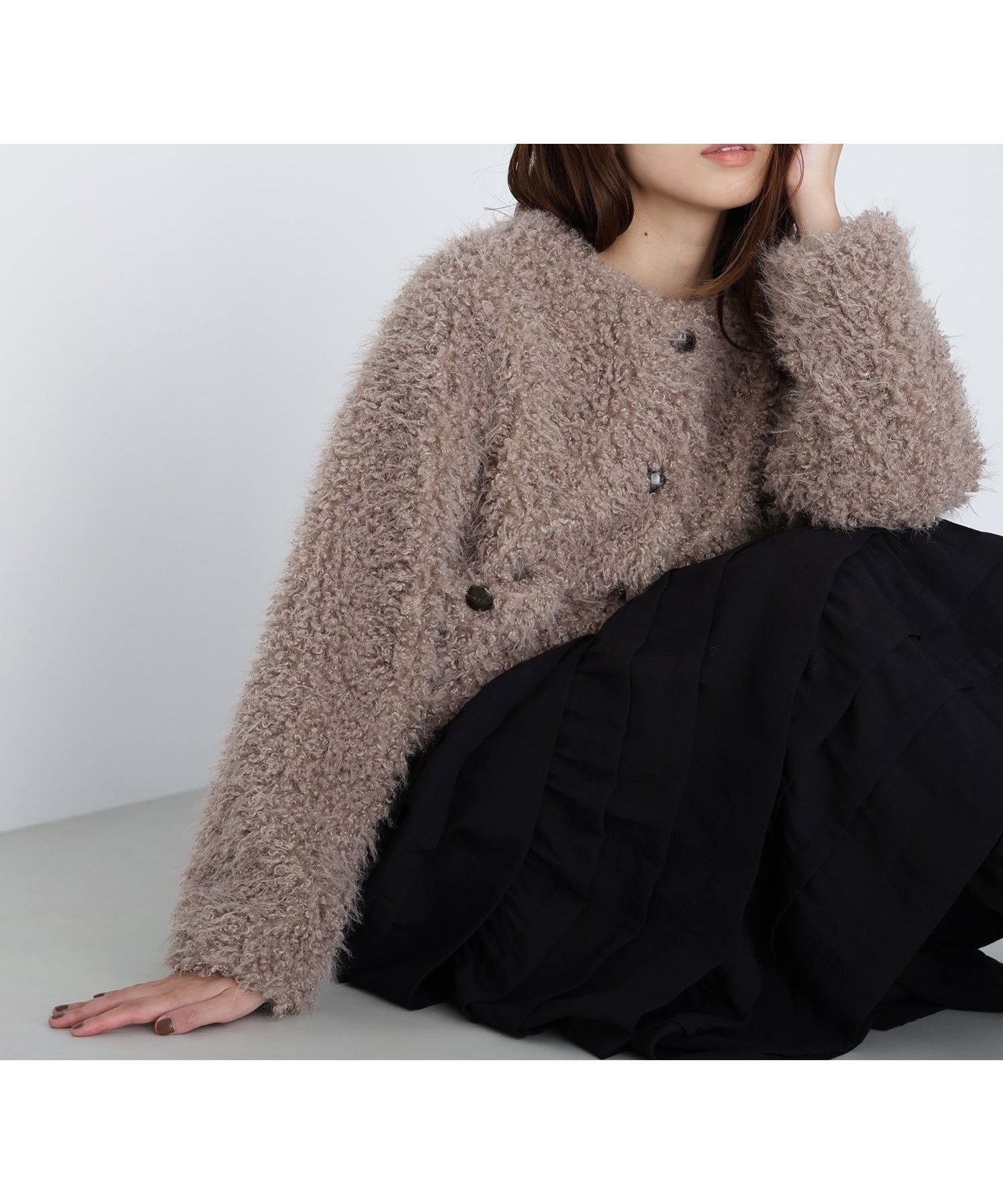 【ナチュラル ビューティー ベーシック/NATURAL BEAUTY BASIC】のカーリーフェイクファージャケット インテリア・キッズ・メンズ・レディースファッション・服の通販 founy(ファニー)  雑誌掲載アイテム Magazine Picks & Fashion Features ファッション雑誌 Fashion Magazines オッジ Oggi ファッション Fashion レディースファッション Fashion for Women アウター Coat / Outerwear Collection レディースジャケット・軽アウター Jackets ジャケット Jacket, Outerwear デニム Denim, Jeans Material バランス Balance, Style Balance フェイクファー Faux Fur, Imitation Fur マーブル Marble, Marble Pattern 雑誌 Magazine, Fashion Magazine ベージュ|ID: prp329100004720908 ipo3291000000034450959