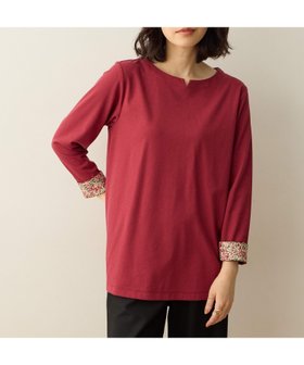 【デコイ/DECOY Since1981】のリバティプリントチュニックプルオーバー 人気、トレンドファッション・服の通販 founy(ファニー) ファッション Fashion レディースファッション Fashion for Women トップス・カットソー Cut & Sew Tops カジュアルプルオーバー・ニットトップス Pullovers & Knit Tops / Casual Pullovers おすすめ Recommended / Our Picks スリット Slit, Slit Detail チュニック Tunic, Long Top デニム Denim, Jeans Material プリント Print, Printed Pattern ワンポイント One Point, Statement Accent |ID:prp329100004720920
