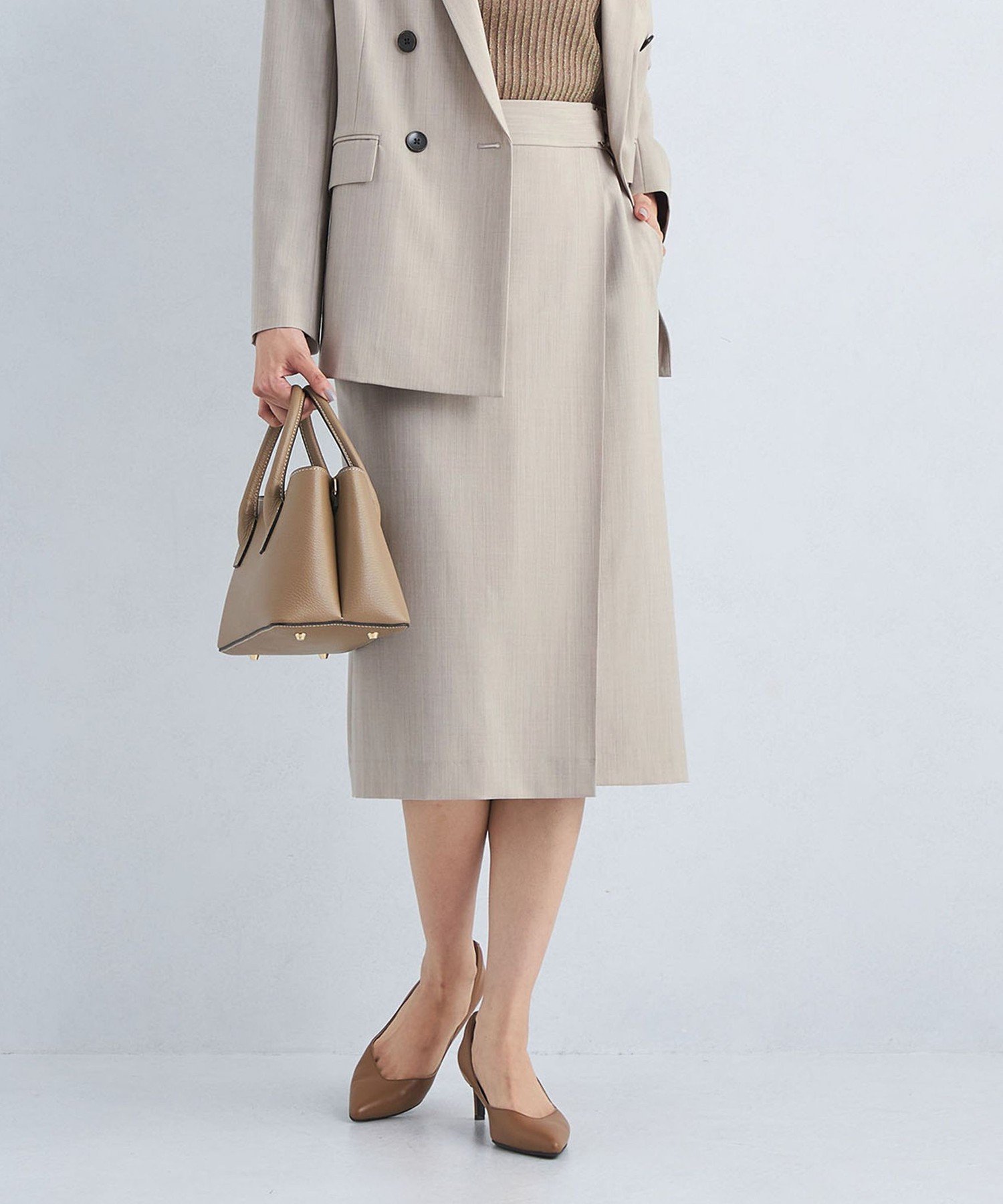 【ユナイテッドアローズ/UNITED ARROWS】のカチリラ タイト スカート No01 -ウォッシャブル・ストレッチ・防シワ- 人気、トレンドファッション・服の通販 founy(ファニー) 　ファッション　Fashion　レディースファッション　Fashion for Women　スカート　Skirts　秋　Autumn　コンパクト　Compact, Small Size　シンプル　Simple, Minimal　ジャケット　Jacket, Outerwear　ストレッチ　Stretch, Stretchy Fabric　セットアップ　Set-Up, Coordinated Outfit　タイトスカート　Pencil Skirt, Tight Skirt　ダブル　Double, Double-Breasted　定番　Standard, Basic Item　ラップ　Wrap, Wrap Design　リラックス　Relax, Relaxed Fit　アウトレット　Outlet / Clearance　おすすめ　Recommended / Our Picks　ビジネス 仕事 通勤　Business / Work / Commuting　 other-1|ID: prp329100004720951 ipo3291000000034444985