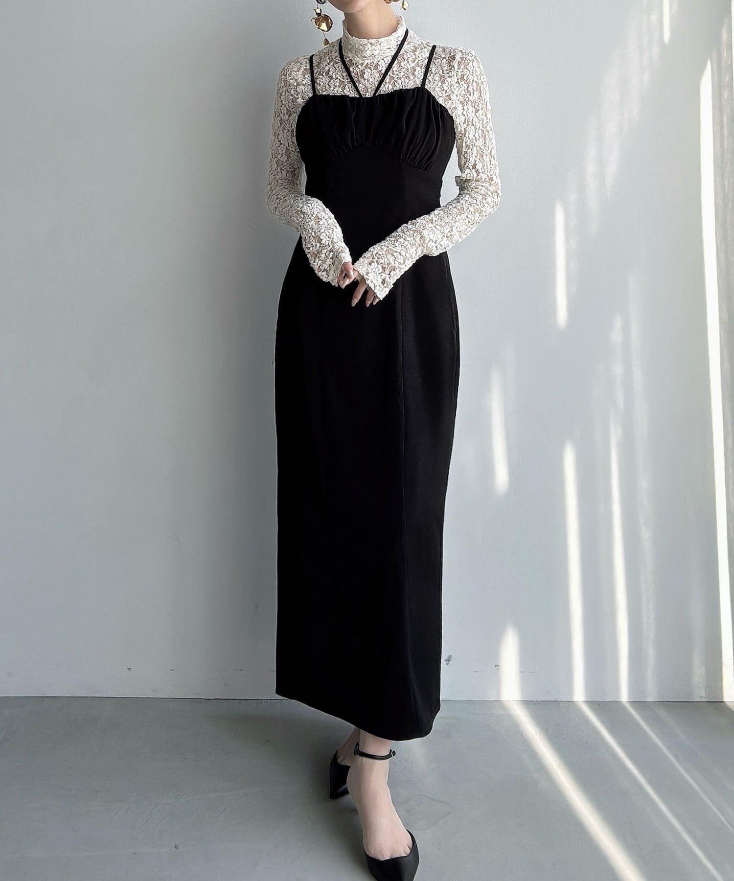 【ジュノア/JUNOAH】のMeiru ギャザーデザインIラインキャミワンピース(薄手) 人気、トレンドファッション・服の通販 founy(ファニー) 　ファッション　Fashion　レディースファッション　Fashion for Women　ワンピース　Dresses　キャミソールワンピース　Camisole Dresses　ギャザー　Gathered, Ruffled　 other-1|ID: prp329100004720967 ipo3291000000034116694