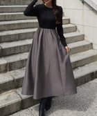 【ジュノア/JUNOAH】の異素材ドッキングバックオープンワンピース 人気、トレンドファッション・服の通販 founy(ファニー) ファッション Fashion レディースファッション Fashion for Women ワンピース Dresses thumbnail チャコール|ID: prp329100004720969 ipo3291000000034116707