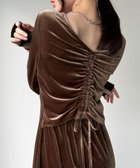 【ジュノア/JUNOAH】のバックドロストベロアワンピース 人気、トレンドファッション・服の通販 founy(ファニー) ファッション Fashion レディースファッション Fashion for Women ワンピース Dresses thumbnail モカ|ID: prp329100004720974 ipo3291000000034116751