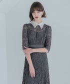 【レジャ/Leja】の花柄レースビジューカラーAラインドレス結婚式 パーティー お呼ばれ GRAY|ID: prp329100004720985 ipo3291000000034644787