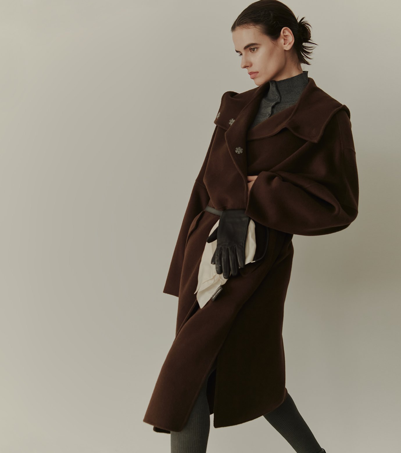 【ルシェル ブルー/LE CIEL BLEU】のフードダブルフェイスコート / Hooded Double-Face Coat インテリア・キッズ・メンズ・レディースファッション・服の通販 founy(ファニー) 　ファッション　Fashion　レディースファッション　Fashion for Women　アウター　Coat / Outerwear Collection　コート・ロングコート・ピーコート　Long Coats, Peacoats & More　バランス　Balance, Style Balance　フロント　Front, Front Design　メタル　Metal, Metal Parts　人気　Popular, Best Seller　冬　Winter / This Winter　定番　Standard, Basic Item　ブラウン|ID: prp329100004720993 ipo3291000000034478396