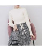 【インデックス/INDEX】の千鳥チェックバイカラーニットワンピース【洗濯機可・抗ピリング】 人気、トレンドファッション・服の通販 founy(ファニー) ファッション Fashion レディースファッション Fashion for Women ワンピース Dresses ニットワンピース Knit Dresses クラシカル Classical, Vintage-Inspired シンプル Simple, Minimal ジャカード／ジャガード Jacquard, Woven Pattern チェック Check, Plaid, Tartan トレンド Trend, Trending Now ハイネック High Neck, Mock Neck ポケット Pocket, Pocket Detail リボン Ribbon, Bow エレガント 上品 Elegant thumbnail オフホワイト|ID: prp329100004721002 ipo3291000000034116981