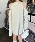 【ミニミニストア/miniministore】のオープンショルダーニットワンピースミニ丈 人気、トレンドファッション・服の通販 founy(ファニー) ファッション Fashion レディースファッション Fashion for Women ワンピース Dresses ニットワンピース Knit Dresses アクリル Acrylic Material トレンド Trend, Trending Now フェミニン Feminine, Girly ロング Long, Long-Length 秋 Autumn A/W・秋冬 Autumn/Winter thumbnail ライトグレー(ミント寄り)|ID: prp329100004721007 ipo3291000000034117005
