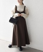 【シップス フォー ウィメン/SHIPS】のSHIPS any ヘリンボーン パイピング フレア ジャンパースカート ブラウン|ID: prp329100004721016 ipo3291000000034784775