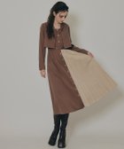 【レディアゼル/REDYAZEL】のバイカラーアシメプリーツロングスリーブシャツワンピース 人気、トレンドファッション・服の通販 founy(ファニー) ファッション Fashion レディースファッション Fashion for Women ワンピース Dresses シャツワンピース / 1枚で着映えコーデ Shirt Dresses おすすめ Recommended / Our Picks アシンメトリー Asymmetrical Style ジャケット Jacket, Outerwear プリーツ Pleats, Pleated A/W・秋冬 Autumn/Winter 長袖 Long Sleeve, Full Sleeve thumbnail ブラウン|ID: prp329100004721023 ipo3291000000034906832