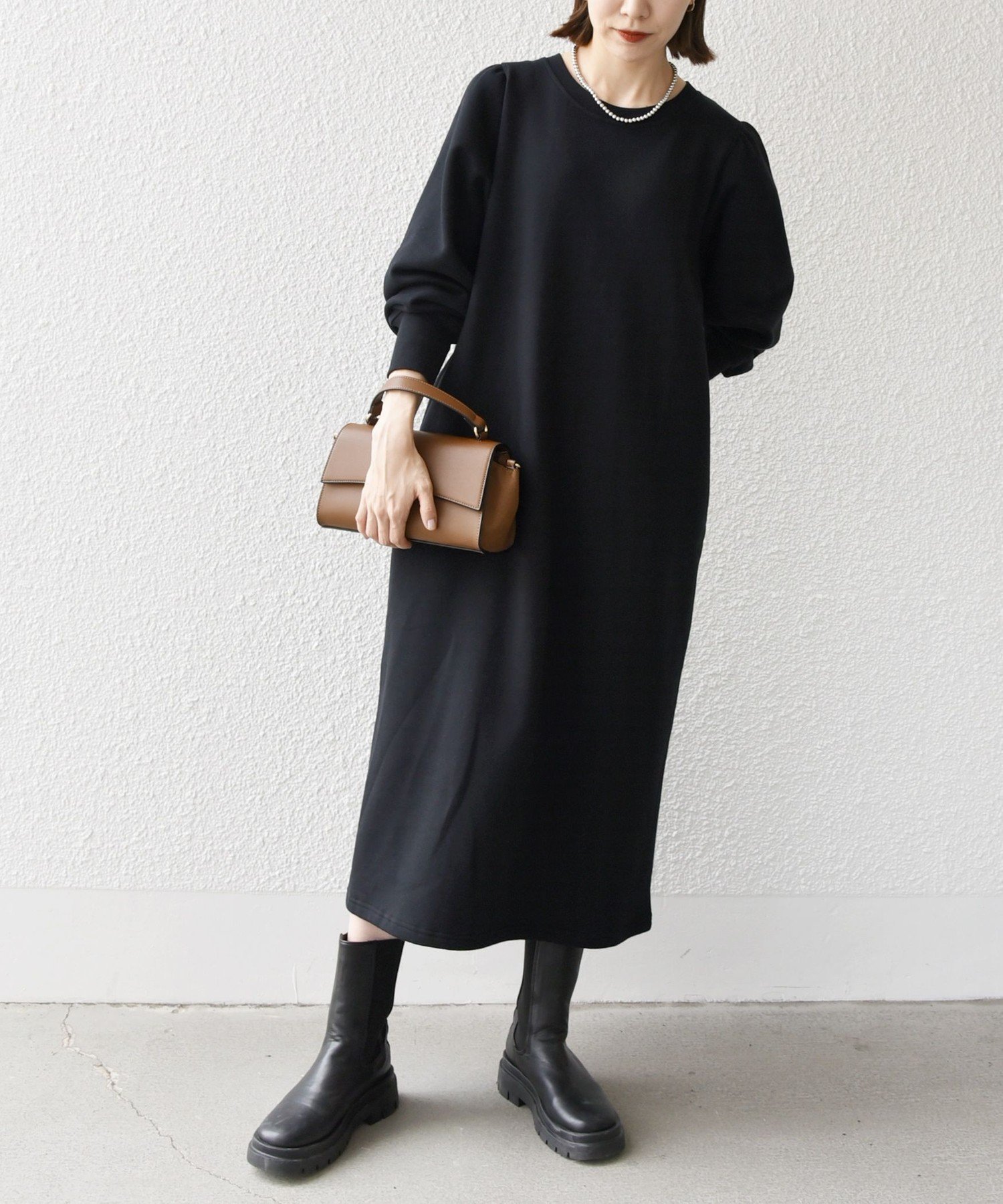 【シップス フォー ウィメン/SHIPS】の【WEB限定】SHIPS any USAコットン 裏起毛 パフ スリーブ ワンピース 2 インテリア・キッズ・メンズ・レディースファッション・服の通販 founy(ファニー) ファッション Fashion レディースファッション Fashion for Women ワンピース Dresses シューズ Shoes, Footwear ショート Short, Short Length スニーカー Sneakers, Trainers スリーブ Sleeve, Long Sleeve / Short Sleeve バレエ Ballet, Ballet Style ベスト Vest, Waistcoat ロング Long, Long-Length A/W・秋冬 Autumn/Winter おすすめ Recommended / Our Picks ブラック|ID: prp329100004721042 ipo3291000000034830055