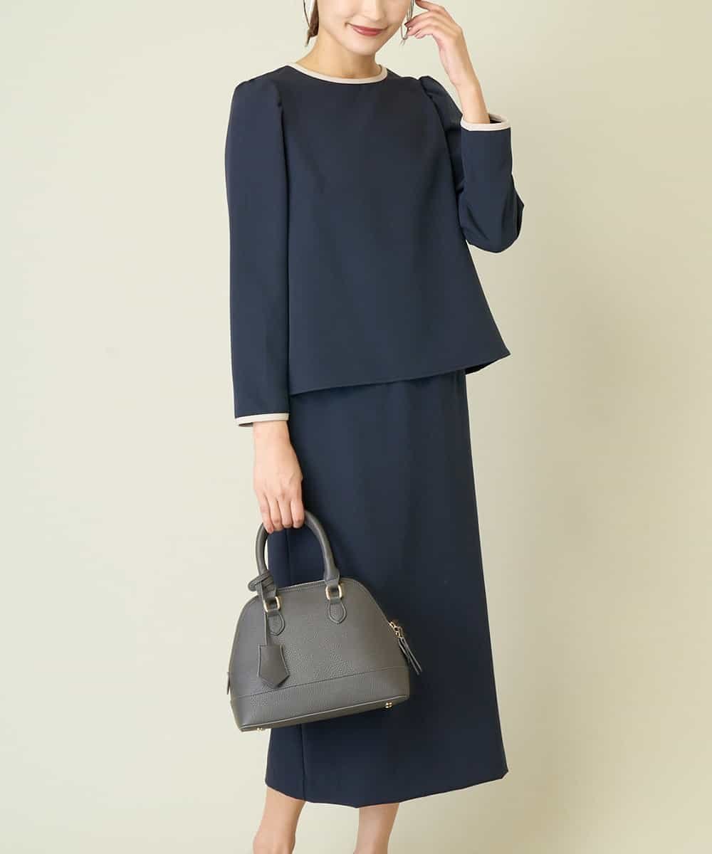 【アー ヴェー ヴェー/a.v.v】の【2SET】バイカラーブラウス*スカートセットアップ 人気、トレンドファッション・服の通販 founy(ファニー) 　ファッション　Fashion　レディースファッション　Fashion for Women　セットアップ　Matching Sets　スカート・ミニ/ミディ/マキシ　Skirts / Mini, Midi & Maxi Skirts　スリット　Slit, Slit Detail　セットアップ　Set-Up, Coordinated Outfit　フェミニン　Feminine, Girly　再入荷　Restock / Back in Stock　エレガント 上品　Elegant　ビジネス 仕事 通勤　Business / Work / Commuting　 other-1|ID: prp329100004721047 ipo3291000000034117417