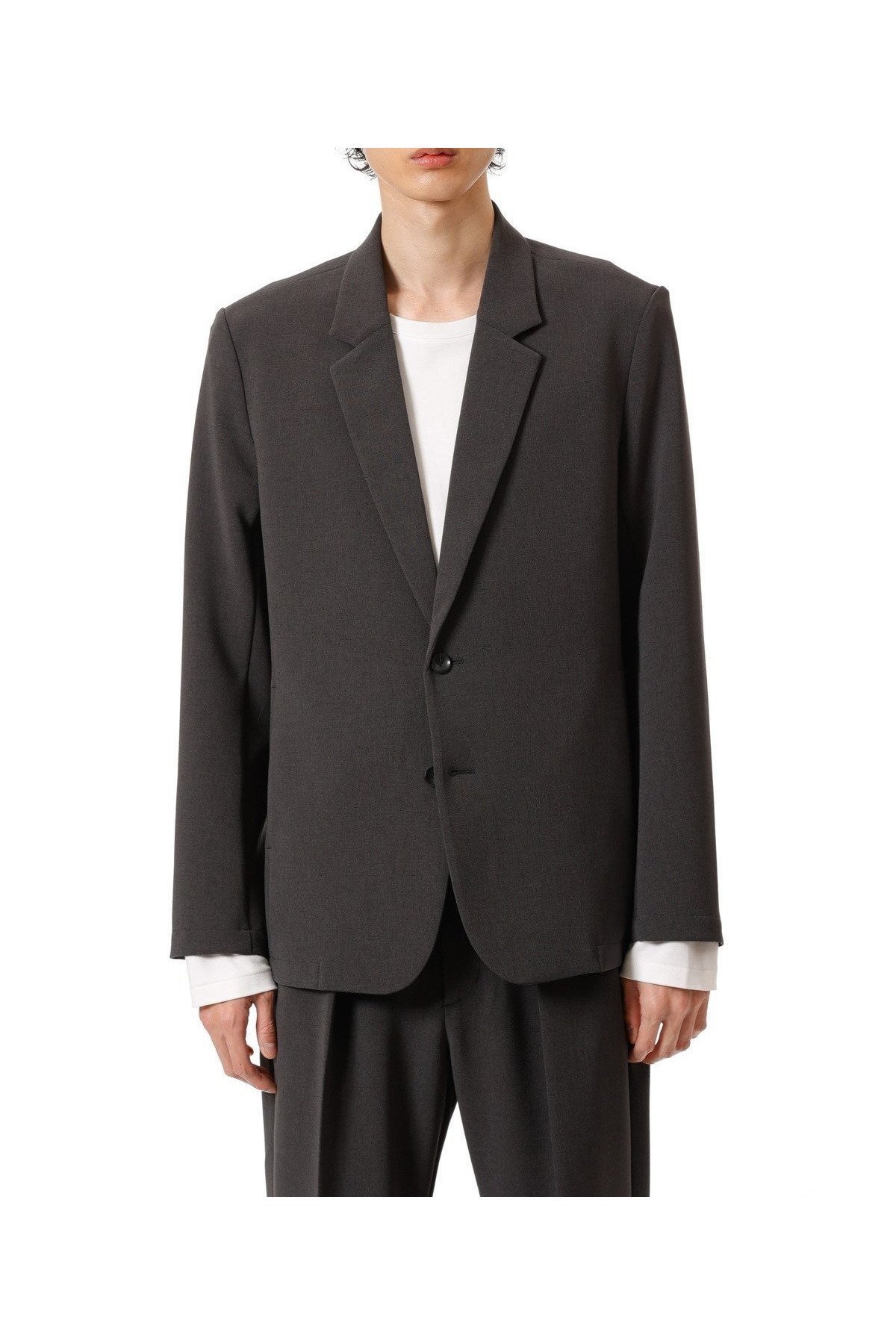 【アタッチメント/ATTACHMENT / MEN】のポリエステルストレッチダブルクロス 2Bジャケット インテリア・キッズ・メンズ・レディースファッション・服の通販 founy(ファニー) 　ファッション　Fashion　メンズファッション　Fashion for Men　ジャケット　Jacket, Outerwear　ストレッチ　Stretch, Stretchy Fabric　メランジ　Melange, Mixed Yarn　定番　Standard, Basic Item　X.GRAY|ID: prp329100004721105 ipo3291000000034733743