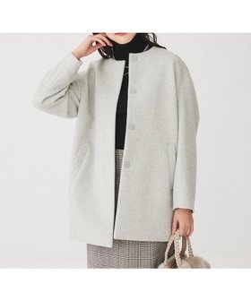 【アンタイトル/UNTITLED】の【日本製】ミディ丈ノーカラーコート 人気、トレンドファッション・服の通販 founy(ファニー) ファッション Fashion レディースファッション Fashion for Women アウター Coat / Outerwear Collection コート・ロングコート・ピーコート Long Coats, Peacoats & More おすすめ Recommended / Our Picks スマート Smart, Elegant ポケット Pocket, Pocket Detail ワイド Wide, Wide Fit 日本製 Made In Japan |ID:prp329100004721165