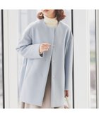 【アンタイトル/UNTITLED】の【日本製】ミディ丈ノーカラーコート 人気、トレンドファッション・服の通販 founy(ファニー) ファッション Fashion レディースファッション Fashion for Women アウター Coat / Outerwear Collection コート・ロングコート・ピーコート Long Coats, Peacoats & More おすすめ Recommended / Our Picks スマート Smart, Elegant ポケット Pocket, Pocket Detail ワイド Wide, Wide Fit 日本製 Made In Japan thumbnail ブルー|ID: prp329100004721165 ipo3291000000034118698