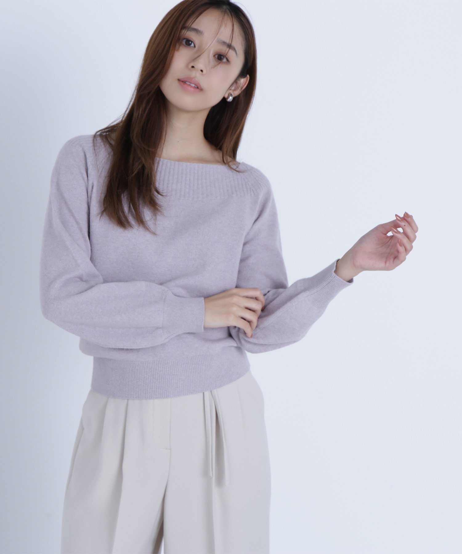 【ナチュラル ビューティー ベーシック/NATURAL BEAUTY BASIC】のFOX混ジェントリーシリーズ ボートネックニット インテリア・キッズ・メンズ・レディースファッション・服の通販 founy(ファニー) 　ファッション　Fashion　レディースファッション　Fashion for Women　トップス・カットソー　Cut & Sew Tops　ニット　Knit Tops & Sweaters　ストレッチ　Stretch, Stretchy Fabric　人気　Popular, Best Seller　冬　Winter / This Winter　定番　Standard, Basic Item　ラベンダー|ID: prp329100004721171 ipo3291000000035073724