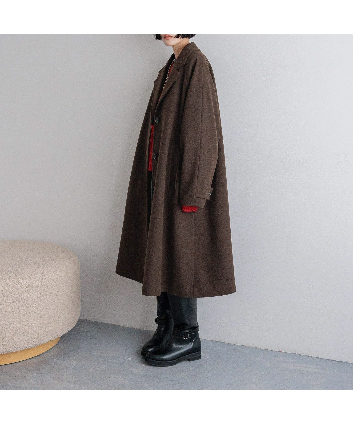 【ローリーズファーム/LOWRYS FARM】のウールライクチェスターコート インテリア・キッズ・メンズ・レディースファッション・服の通販 founy(ファニー) ファッション Fashion レディースファッション Fashion for Women アウター Coat / Outerwear Collection コート・ロングコート・ピーコート Long Coats, Peacoats & More チェスターコート・ロング丈アウター Chester Coats / Chesterfield Long Coats アクセサリー Fashion Accessories ウォーム Warm Fabric シンプル Simple, Minimal チェスター Chester, Chester Coat フロント Front, Front Design マフラー Scarf, Muffler ブラウン|ID: prp329100004721177 ipo3291000000034710324