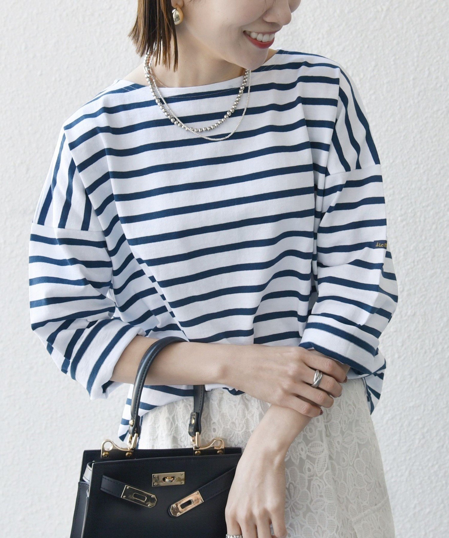 【シップス フォー ウィメン/SHIPS】のLe minor 洗濯機可能 ロングスリーブ ボーダー TEE 25SS インテリア・キッズ・メンズ・レディースファッション・服の通販 founy(ファニー) 　ファッション　Fashion　レディースファッション　Fashion for Women　春　Spring　洗える　Machine Washable　カットソー　Cut and Sewn Top　スリーブ　Sleeve, Long Sleeve / Short Sleeve　定番　Standard, Basic Item　人気　Popular, Best Seller　フランス　France, French　ボトム　Bottoms, Lower Wear　ボーダー　Border, Stripe　ロング　Long, Long-Length　S/S・春夏　SS, Spring/Summer, Warm Season　おすすめ　Recommended / Our Picks　夏　Summer　2025年　2025　2025春夏・S/S　Spring/Summer 2025 SS25　ネイビー|ID: prp329100004721210 ipo3291000000034119219