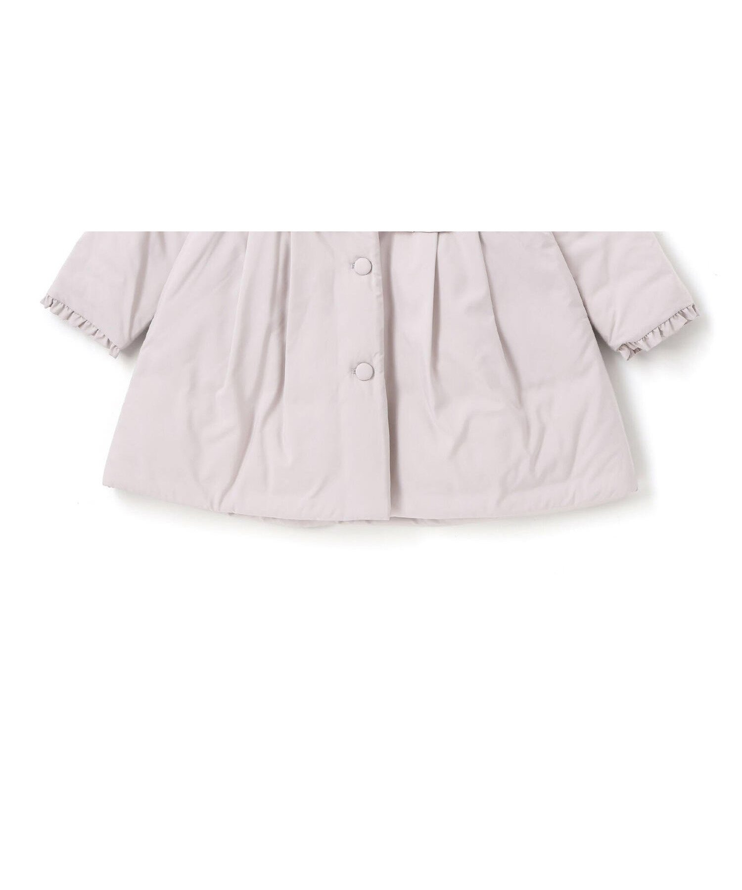 【ベベ オンライン ストア/BEBE ONLINE STORE / KIDS】の【お揃い】裏リバティ(Leila)中綿フード付きコート(90~140cm) インテリア・キッズ・メンズ・レディースファッション・服の通販 founy(ファニー) 　ファッション　Fashion　キッズファッション　Fashion for Kids　チャーム　Charm, Pendant　定番　Standard, Basic Item　人気　Popular, Best Seller　フランス　France, French　フリル　Frill, Ruffle　ベスト　Vest, Waistcoat　ベビー　Baby, Babywear　A/W・秋冬　Autumn/Winter　2025年　2025　2025-2026秋冬・A/W　Autumn/Winter 2025–26 AW25–26　グレー|ID: prp329100004721223 ipo3291000000034119440