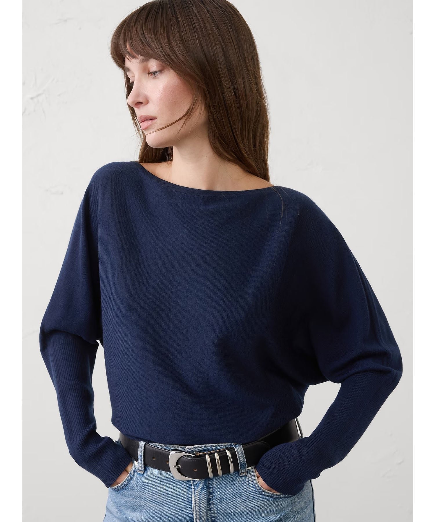 【バナナリパブリック ファクトリーストア/BANANA REPUBLIC FACTORY STORE】のBANANA REPUBLIC FACTORY STORE メリノウール ボートネックセーター インテリア・キッズ・メンズ・レディースファッション・服の通販 founy(ファニー) 　ファッション　Fashion　レディースファッション　Fashion for Women　スカーフ　Scarf, Neckwear　ネックレス　Necklace, Pendant Necklace　PREPPY_NAVY|ID: prp329100004721228 ipo3291000000034472051