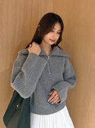 【スナイデル/SNIDEL】のウールハーフジップニットプルオーバー 人気、トレンドファッション・服の通販 founy(ファニー) ファッション Fashion レディースファッション Fashion for Women トップス・カットソー Cut & Sew Tops ニット Knit Tops & Sweaters カジュアルプルオーバー・ニットトップス Pullovers & Knit Tops / Casual Pullovers イエロー Yellow 畦 Ribbed Knit 今季 This Season, Current Season ストレート Straight, Straight Cut スマート Smart, Elegant トレンド Trend, Trending Now フォルム Silhouette, Form ベーシック Basic, Essential ワイド Wide, Wide Fit おすすめ Recommended / Our Picks thumbnail GRY[006]|ID: prp329100004721237 ipo3291000000034119656