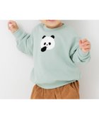【チルツー/chil2 / KIDS】の綿100% サガラ刺繍裏毛トレーナー Fパンダ/ミント|ID: prp329100004721245 ipo3291000000034119709