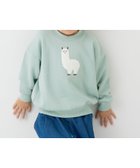 【チルツー/chil2 / KIDS】の綿100% サガラ刺繍裏毛トレーナー Hアルパカ/ミント|ID: prp329100004721245 ipo3291000000034119710
