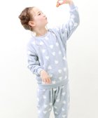 【デビロック/devirock / KIDS】のガールズ もこもこフリース パジャマ 長袖パジャマ ルームウェア 長袖 25AW 002-ハート-Gブルー|ID: prp329100004721253 ipo3291000000034119781