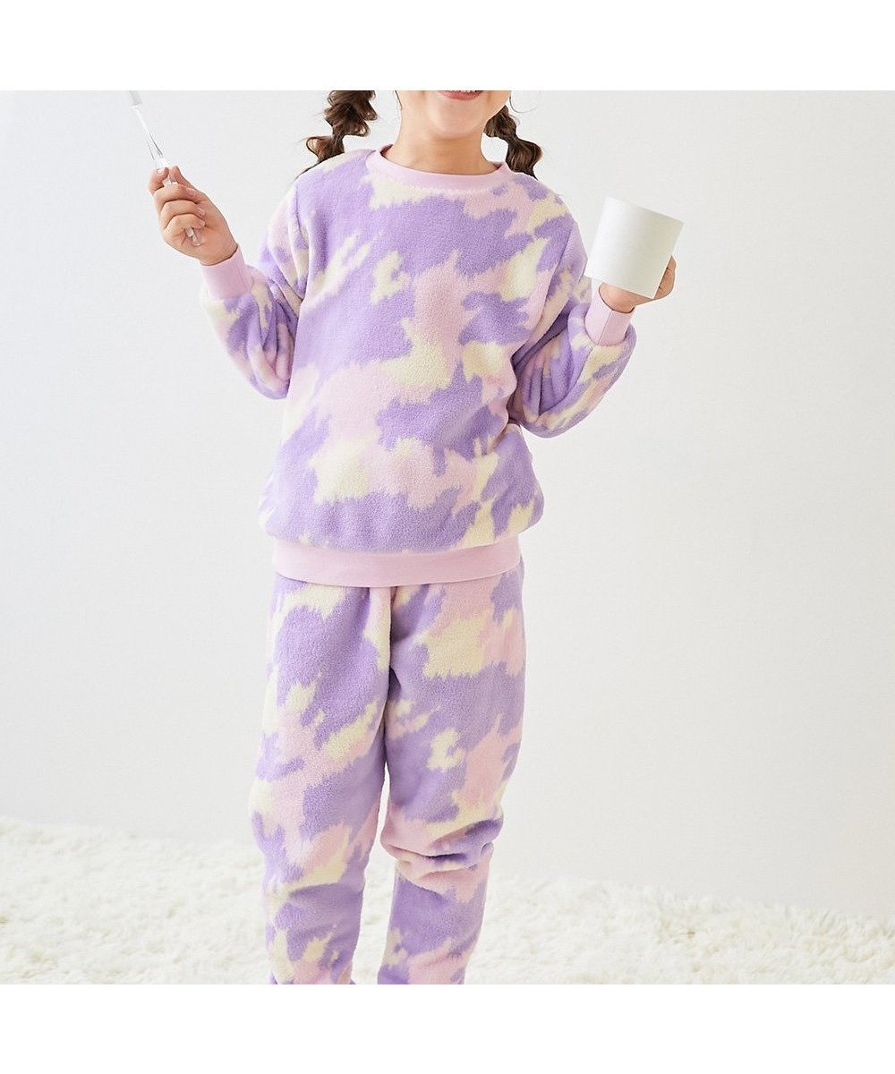 【デビロック/devirock / KIDS】のガールズ もこもこフリース パジャマ 長袖パジャマ ルームウェア 長袖 25AW インテリア・キッズ・メンズ・レディースファッション・服の通販 founy(ファニー) ファッション Fashion キッズファッション Fashion for Kids 長袖 Long Sleeve, Full Sleeve パジャマ Pajamas, Sleepwear おすすめ Recommended / Our Picks 2025年 2025 2025-2026秋冬・A/W Autumn/Winter 2025–26 AW25–26 011-アート-パープル|ID: prp329100004721253 ipo3291000000034293433