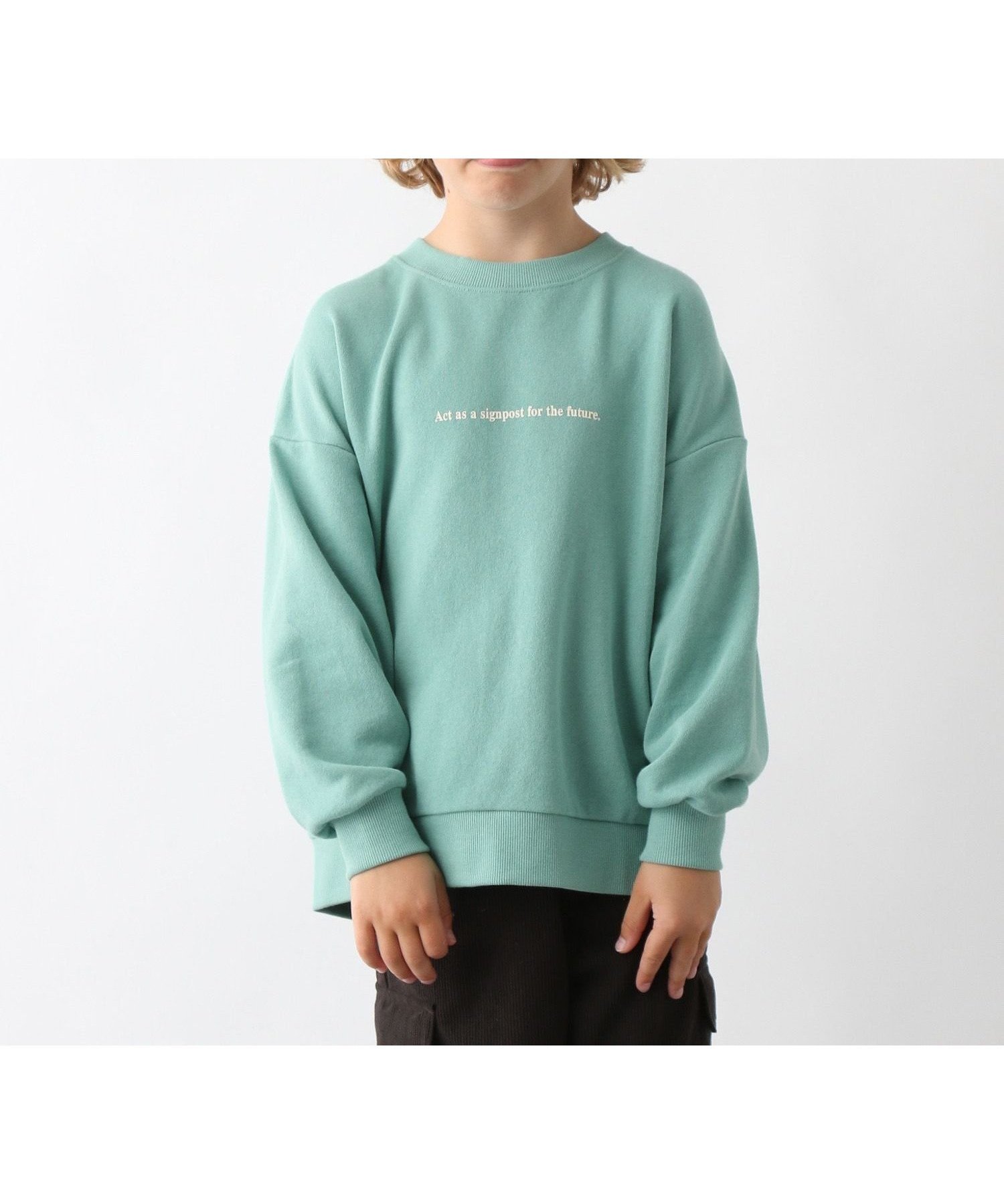 【グローバルワーク/GLOBAL WORK / KIDS】のヘビロテスウェットプリント長袖/キッズ/579709 インテリア・キッズ・メンズ・レディースファッション・服の通販 founy(ファニー) 　ファッション　Fashion　キッズファッション　Fashion for Kids　プリント　Print, Printed Pattern　ワンポイント　One Point, Statement Accent　長袖　Long Sleeve, Full Sleeve　ミント72|ID: prp329100004721263 ipo3291000000034305459