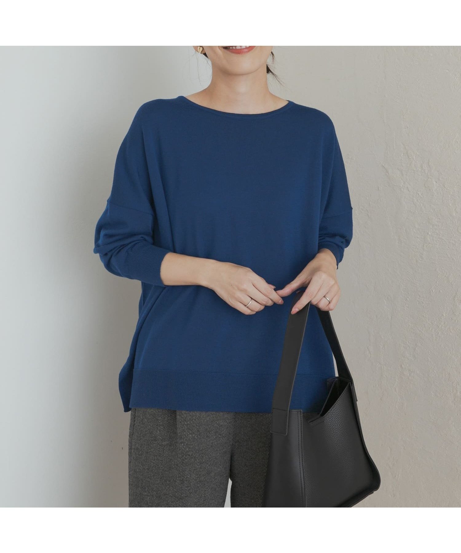 【アーバンリサーチ ドアーズ/URBAN RESEARCH DOORS】のウォッシャブルウールワイドプルオーバー インテリア・キッズ・メンズ・レディースファッション・服の通販 founy(ファニー) 　ファッション　Fashion　レディースファッション　Fashion for Women　トップス・カットソー　Cut & Sew Tops　カジュアルプルオーバー・ニットトップス　Pullovers & Knit Tops / Casual Pullovers　2025年　2025　2025-2026秋冬・A/W　Autumn/Winter 2025–26 AW25–26　冬　Winter / This Winter　おすすめ　Recommended / Our Picks　なめらか　Smooth, Silky Texture　スリット　Slit, Slit Detail　フロント　Front, Front Design　ベーシック　Basic, Essential　ワイド　Wide, Wide Fit　エレガント 上品　Elegant　洗える　Machine Washable　A/W・秋冬　Autumn/Winter　BLUE|ID: prp329100004721281 ipo3291000000034417534